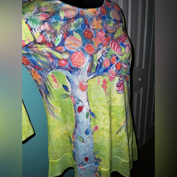 Leona Lovegrove Christmas Palms ugly Christmas sweater - Picture 4 of 4